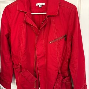 CAbi Red Utility Jacket Versatile and Bold